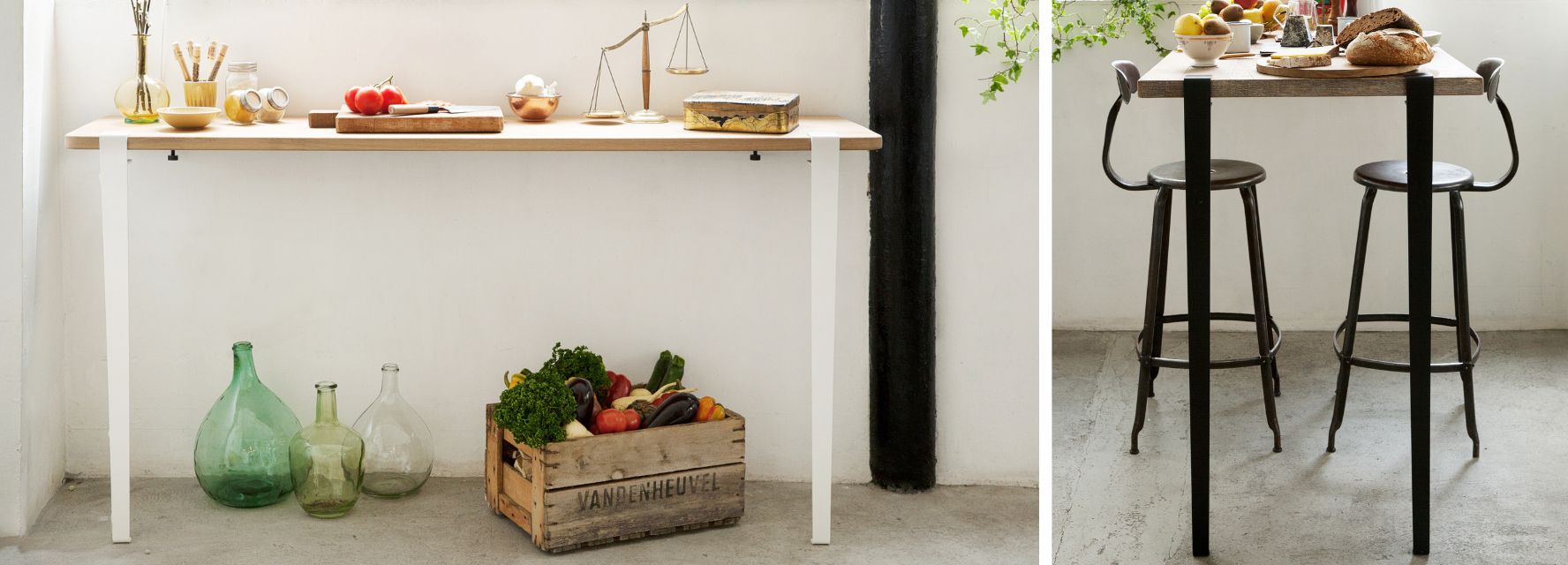 Pieds de table haute
