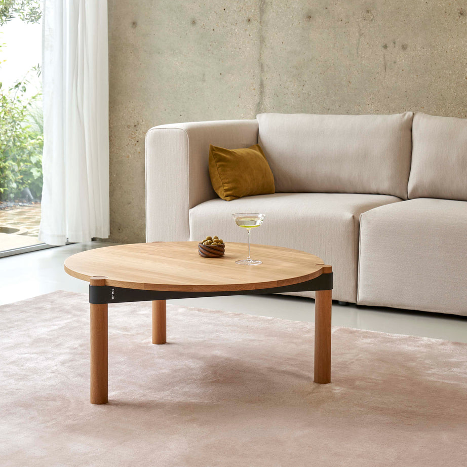 Table basse ronde DISC Ø 80cm - bois éco-certifié