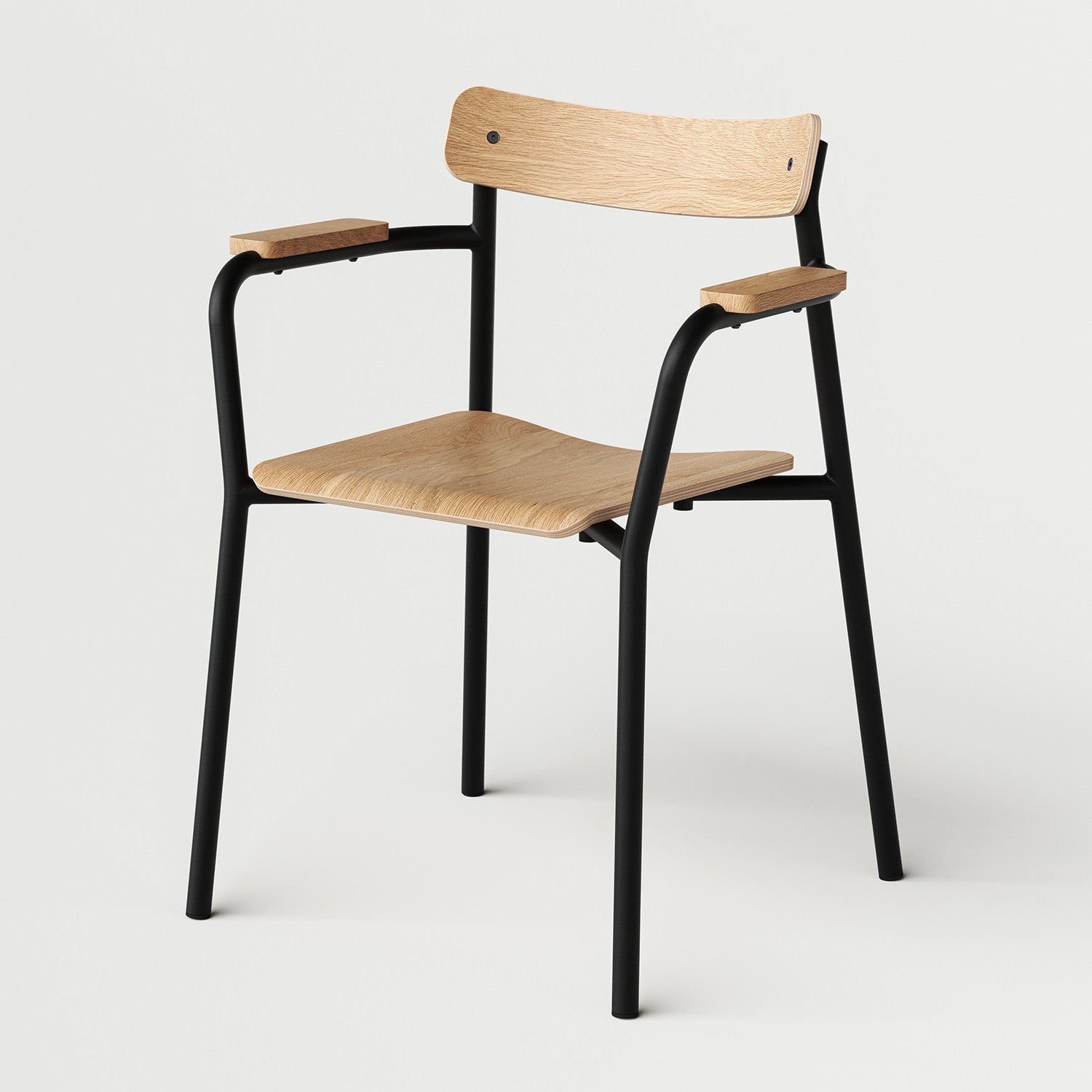 Chaise ETUDE avec accoudoirs - bois éco-certifié