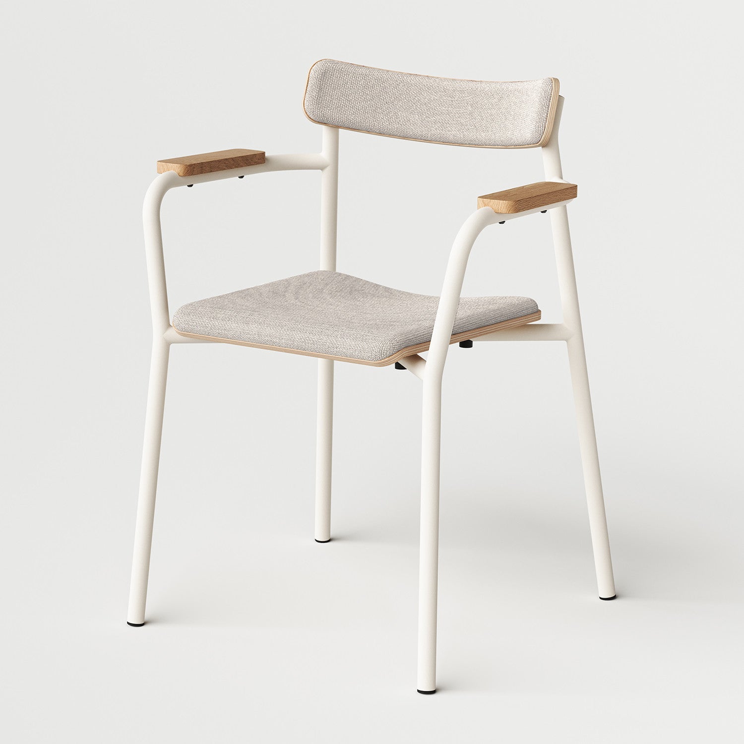 Chaise ETUDE avec accoudoirs - tissu recyclé