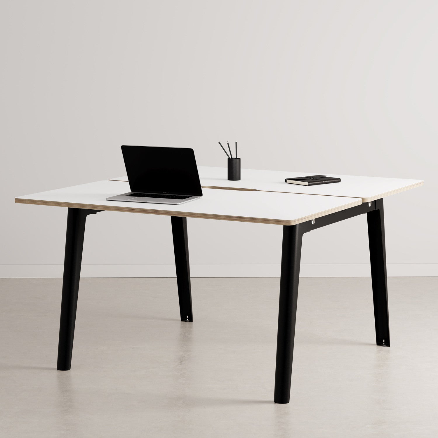 Bureau open-space NEW MODERN 2 places - multiplis blanc