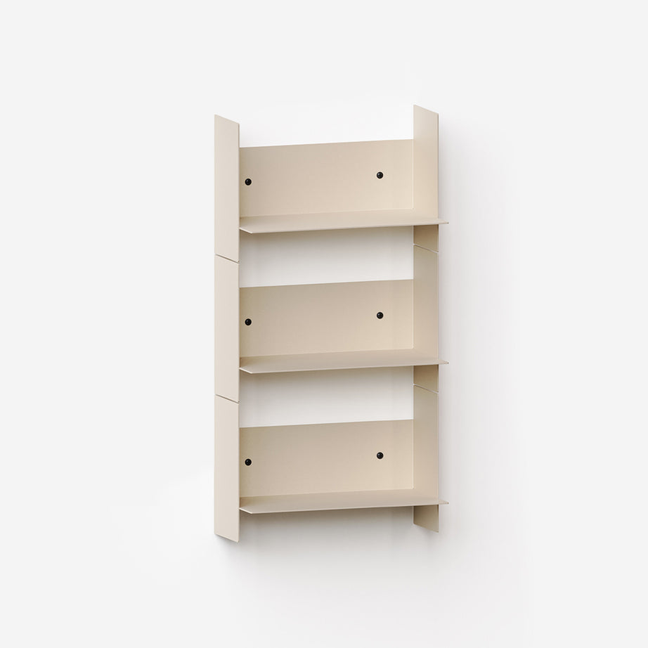 Set di 3 mensole a parete PLI in acciaio - da 20 a 60cm