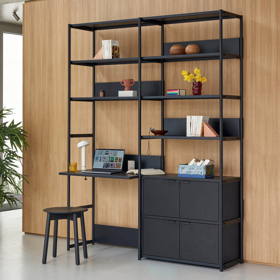 Etagère bureau UNIT - H180 à 215 x L164cm - acier thermolaqué