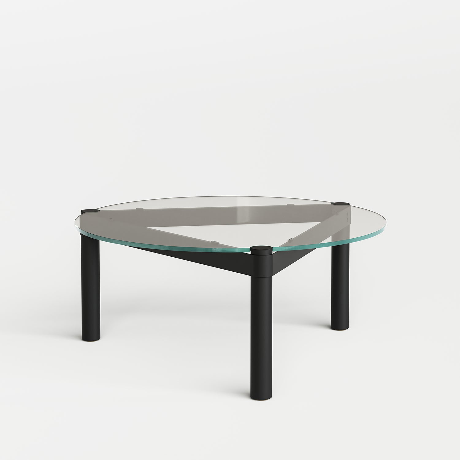 Table basse ronde DISC Ø 80cm - verre transparent