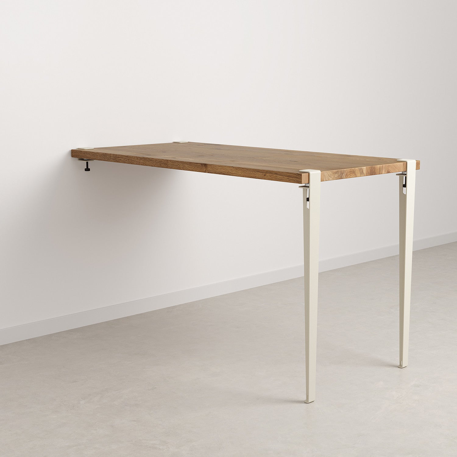 Mesa alta de pared TIPTOE - madera antigua reciclada