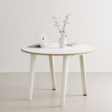 Table de réunion ronde NEW MODERN Ø 110cm - multiplis blanc