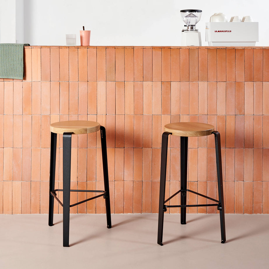 Tabouret de bar LOU - chêne massif
