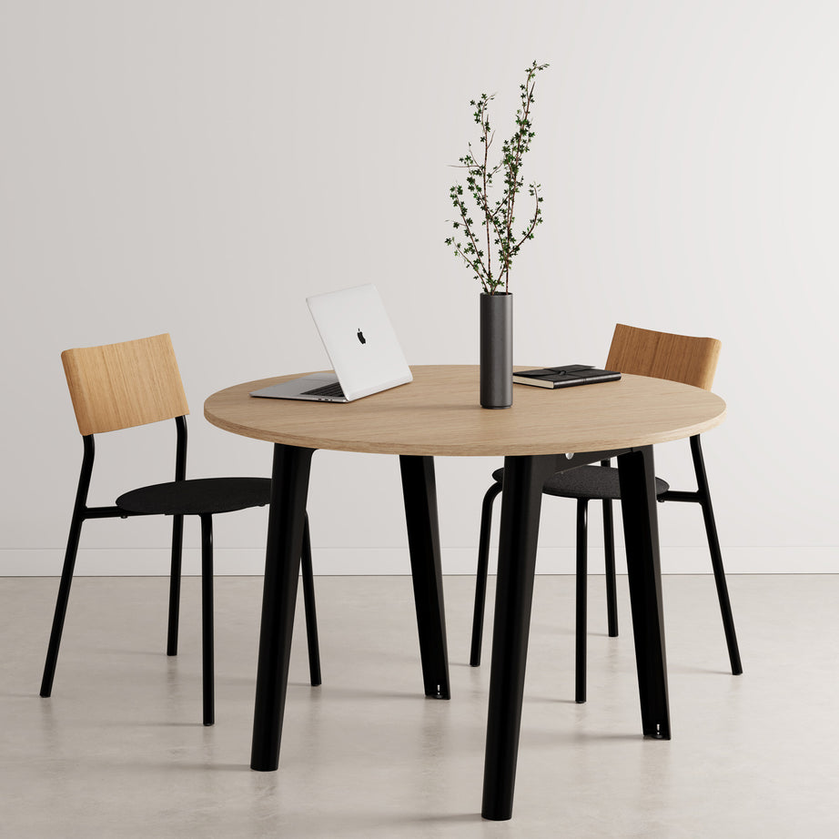 Table de réunion ronde NEW MODERN Ø 110cm - bois éco-certifié