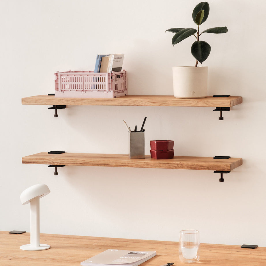 Etagère murale BRACKET - bois ancien recyclé - 60 à 150cm