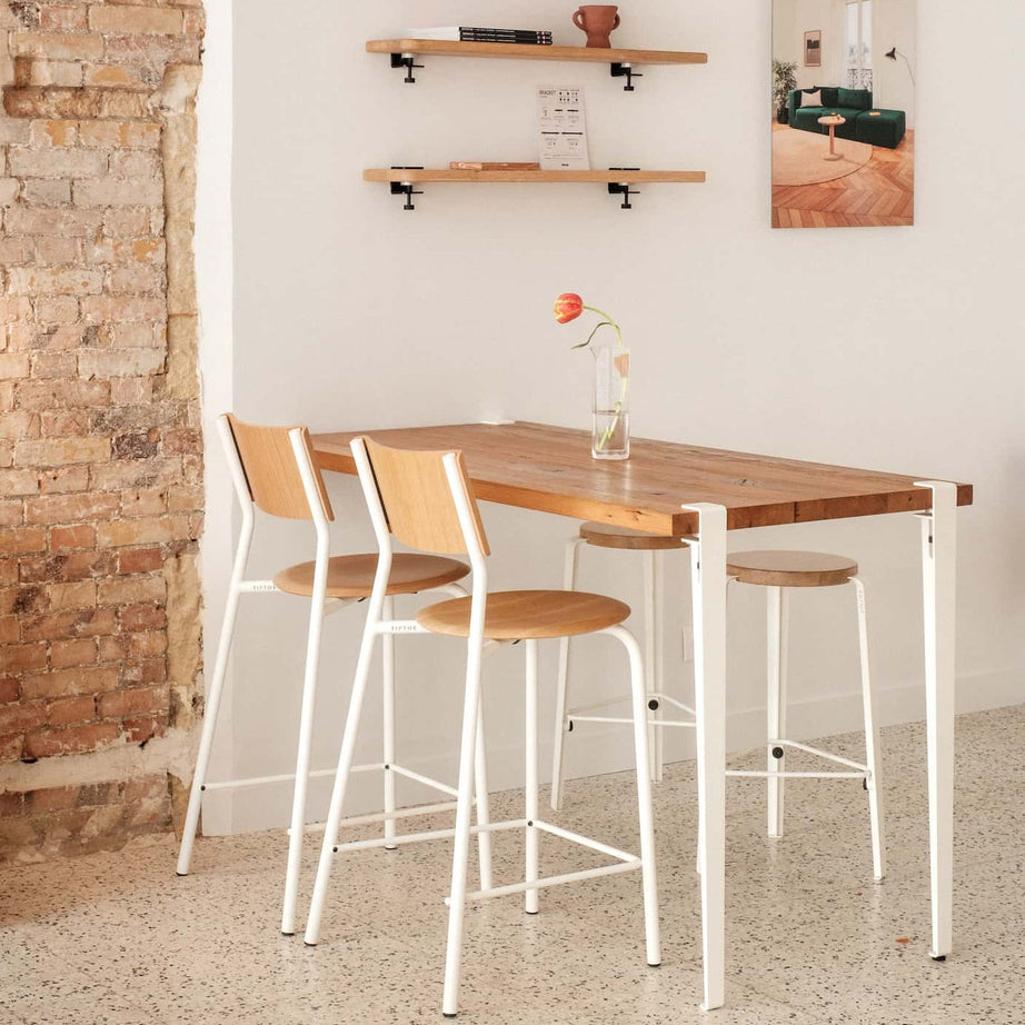 Table haute murale TIPTOE - bois ancien recyclé