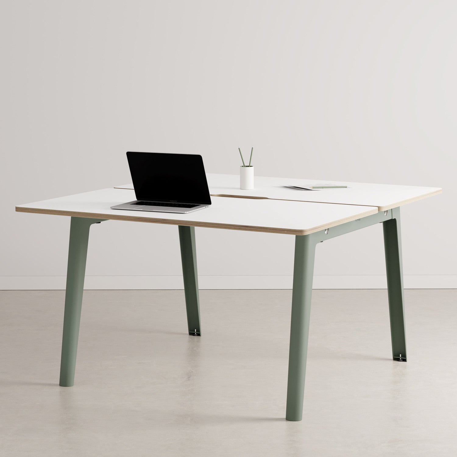 Bureau open-space NEW MODERN 2 places - multiplis blanc