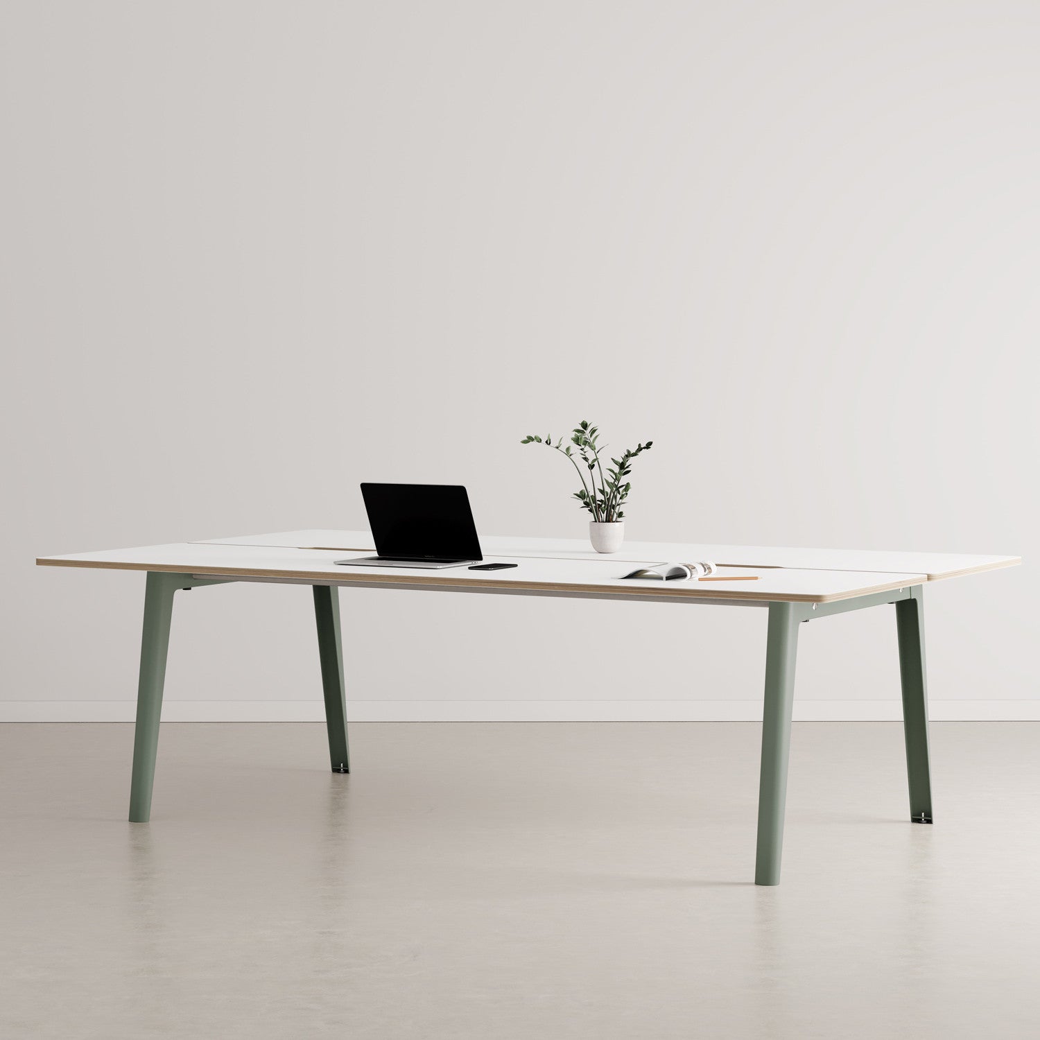 Bureau open-space NEW MODERN 4 places - multiplis blanc