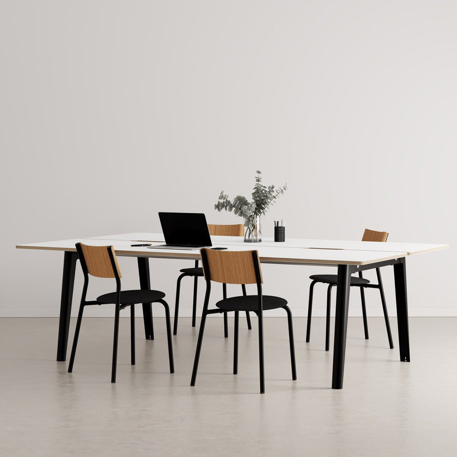 Bureau open-space NEW MODERN 4 places - multiplis blanc