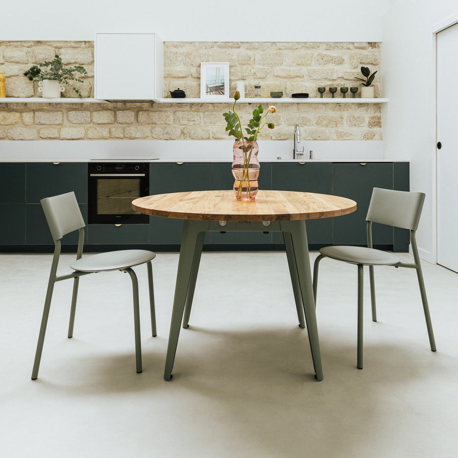 Table ronde NEW MODERN Ø 110cm - bois ancien recyclé