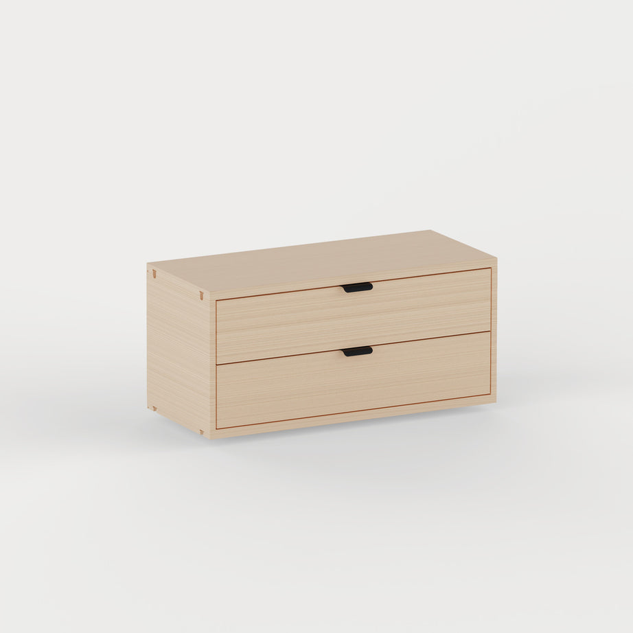 Bloc portes, tiroirs et tringle en bois UNIT
