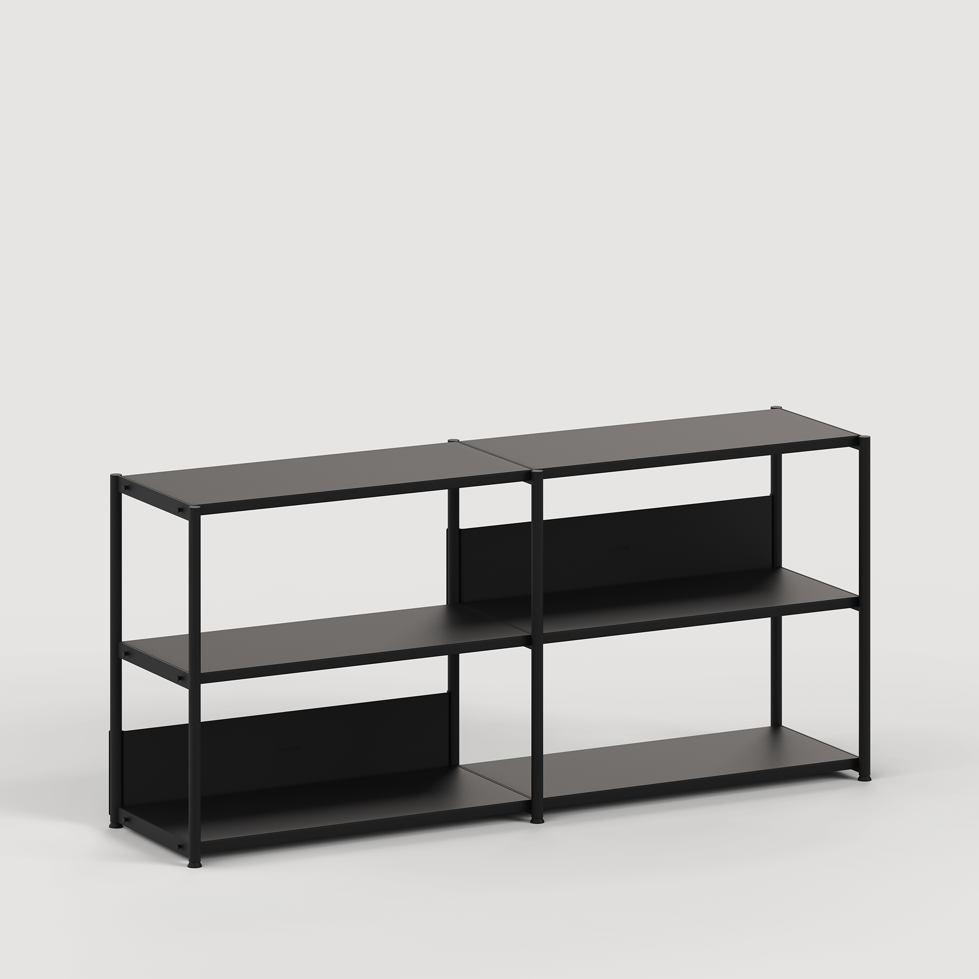Regal UNIT - H75 bis 85 x B164cm - pulverbeschichteter Stahl
