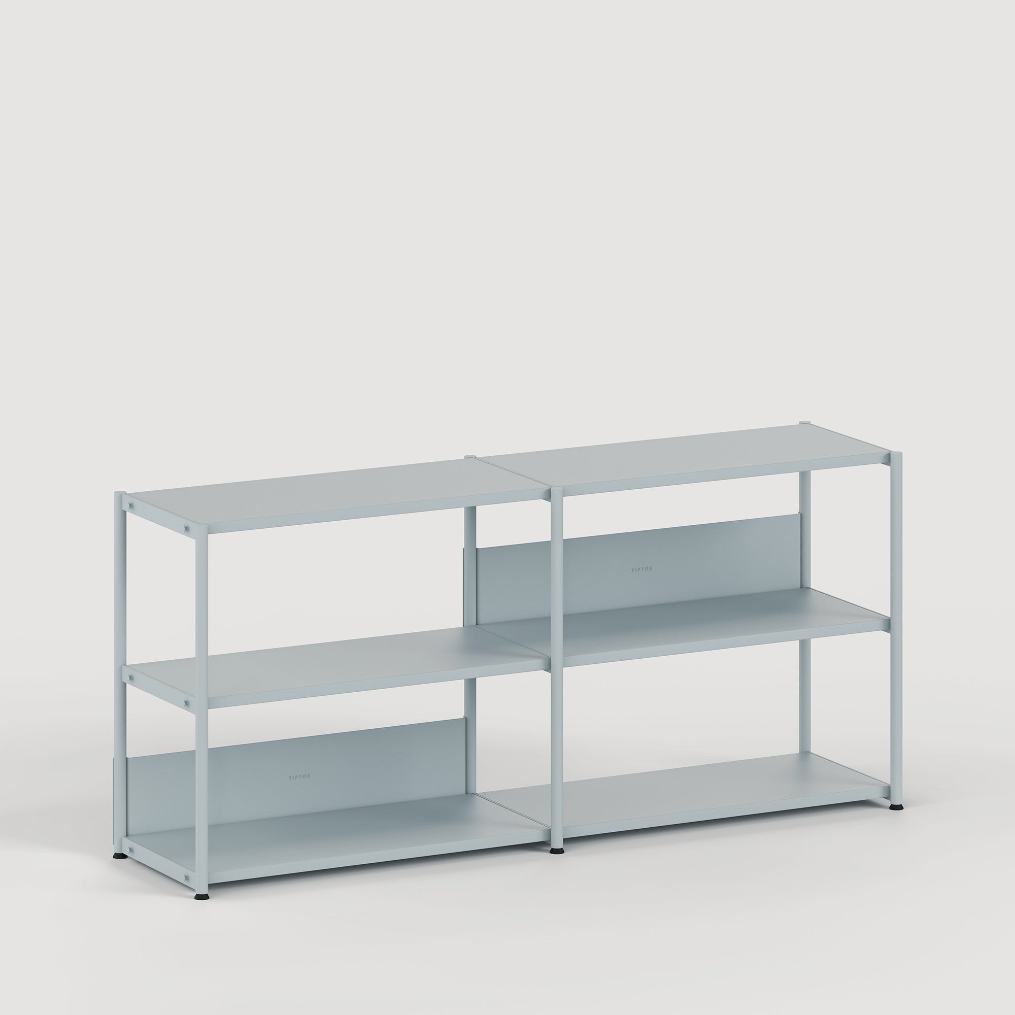 Regal UNIT - H75 bis 85 x B164cm - pulverbeschichteter Stahl