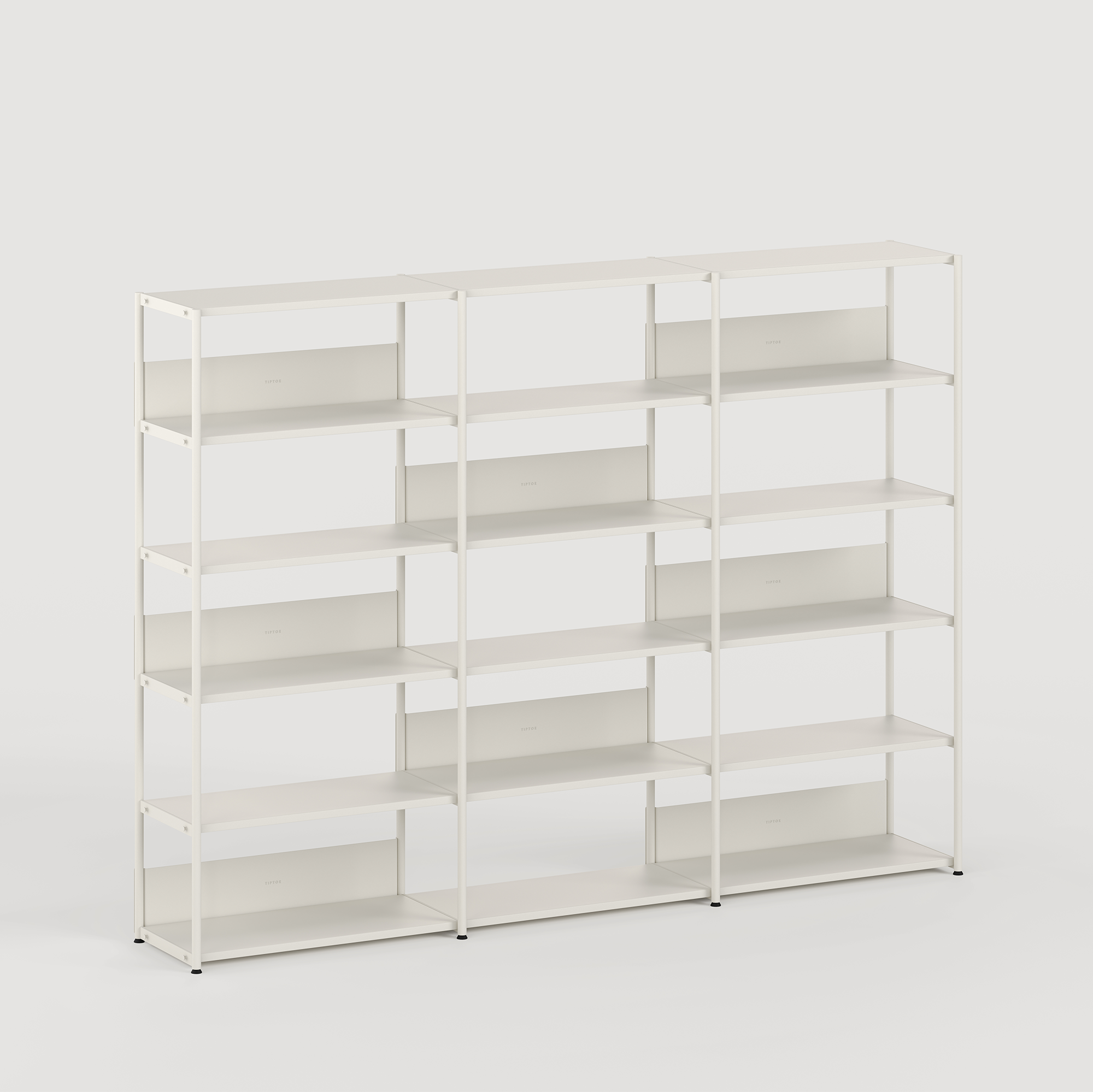 Regal UNIT - H180 bis 215 x B244cm - pulverbeschichteter Stahl
