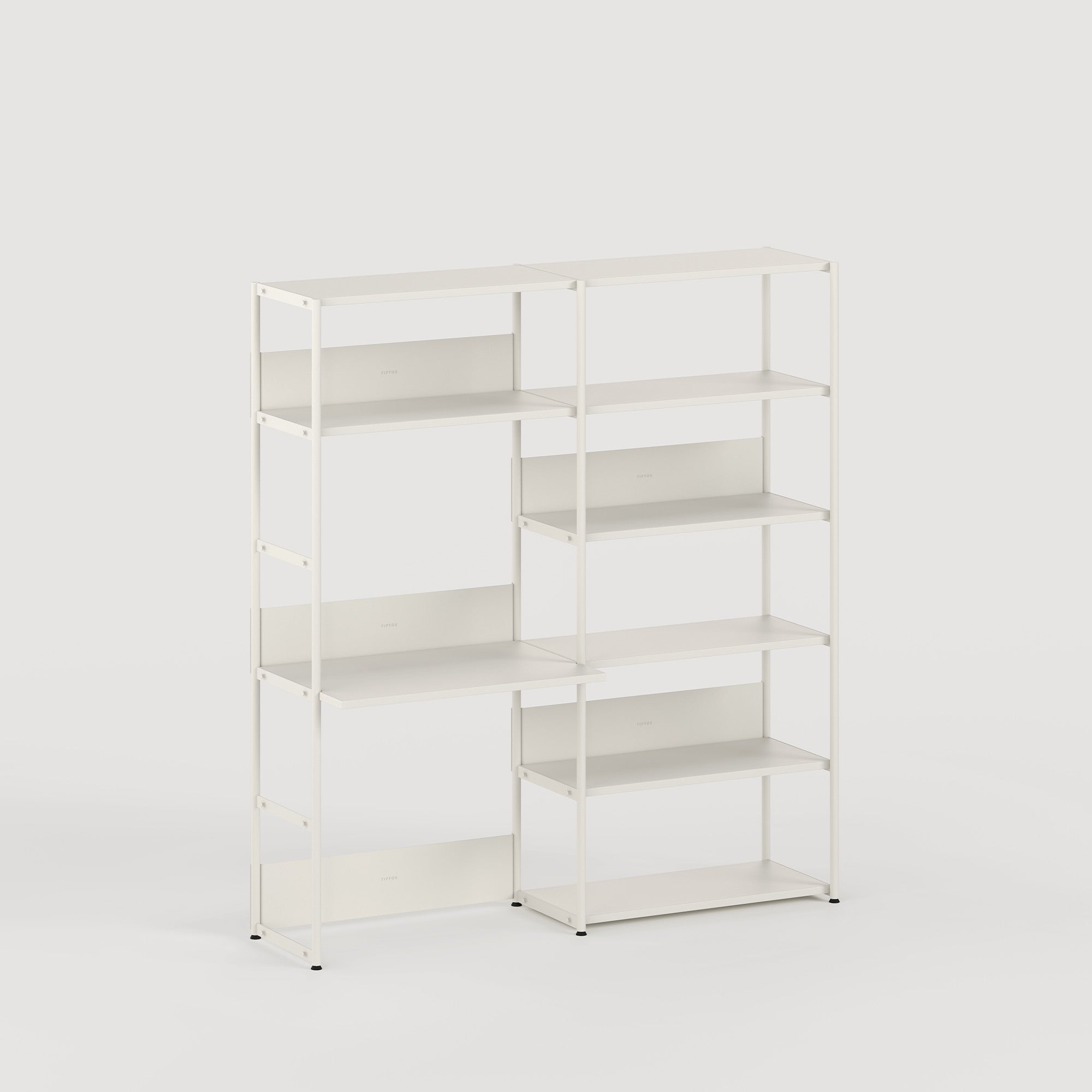 Schreibtischregal UNIT - H180 bis 215 x B164cm - pulverbeschichteter Stahl