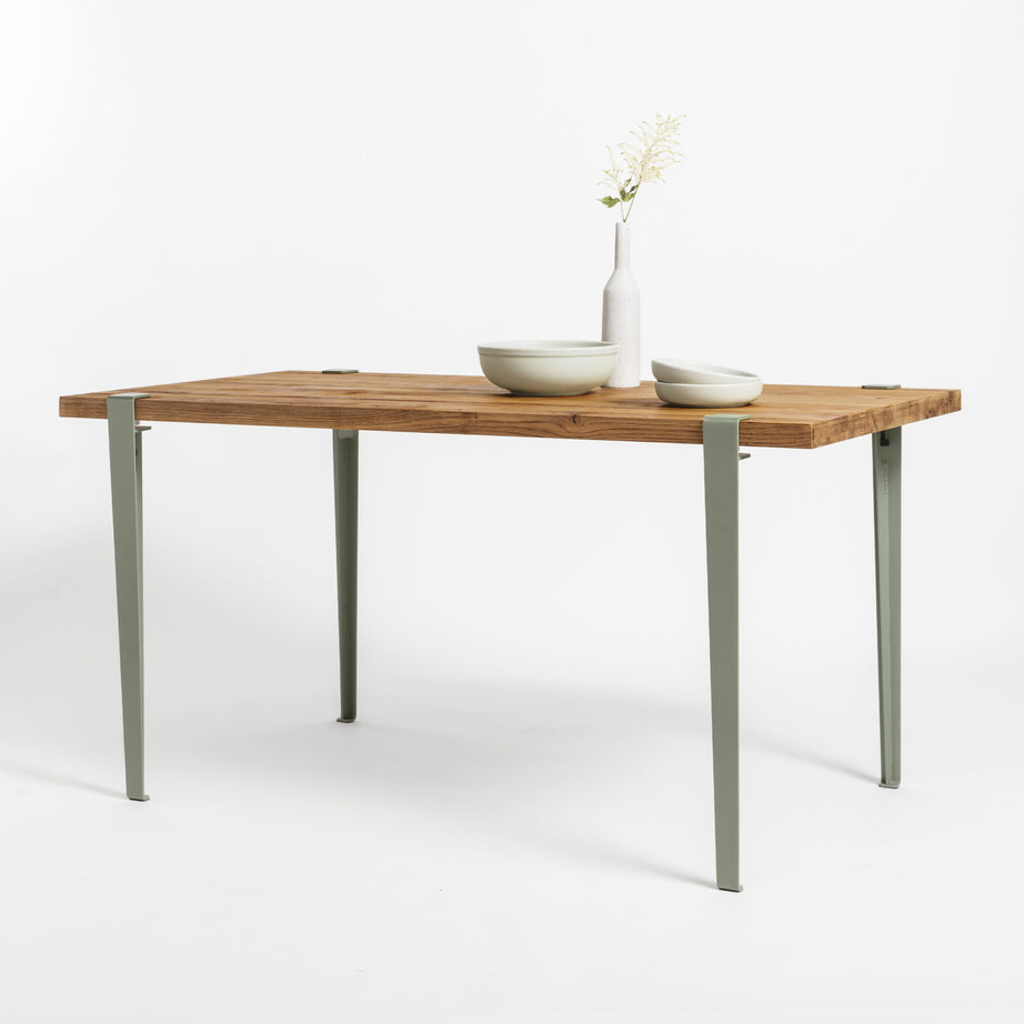 Table à manger en bois ancien recyclé TIPTOE pour salle à manger chaleureuse