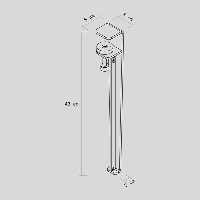 Dimensions du pied de table basse 43 cm