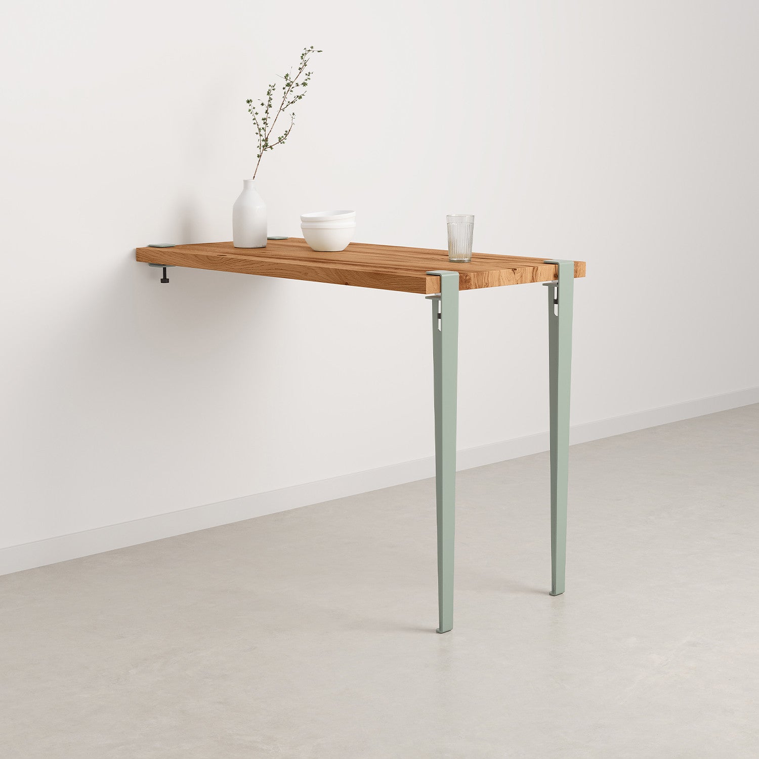 Table haute murale TIPTOE - bois ancien recyclé