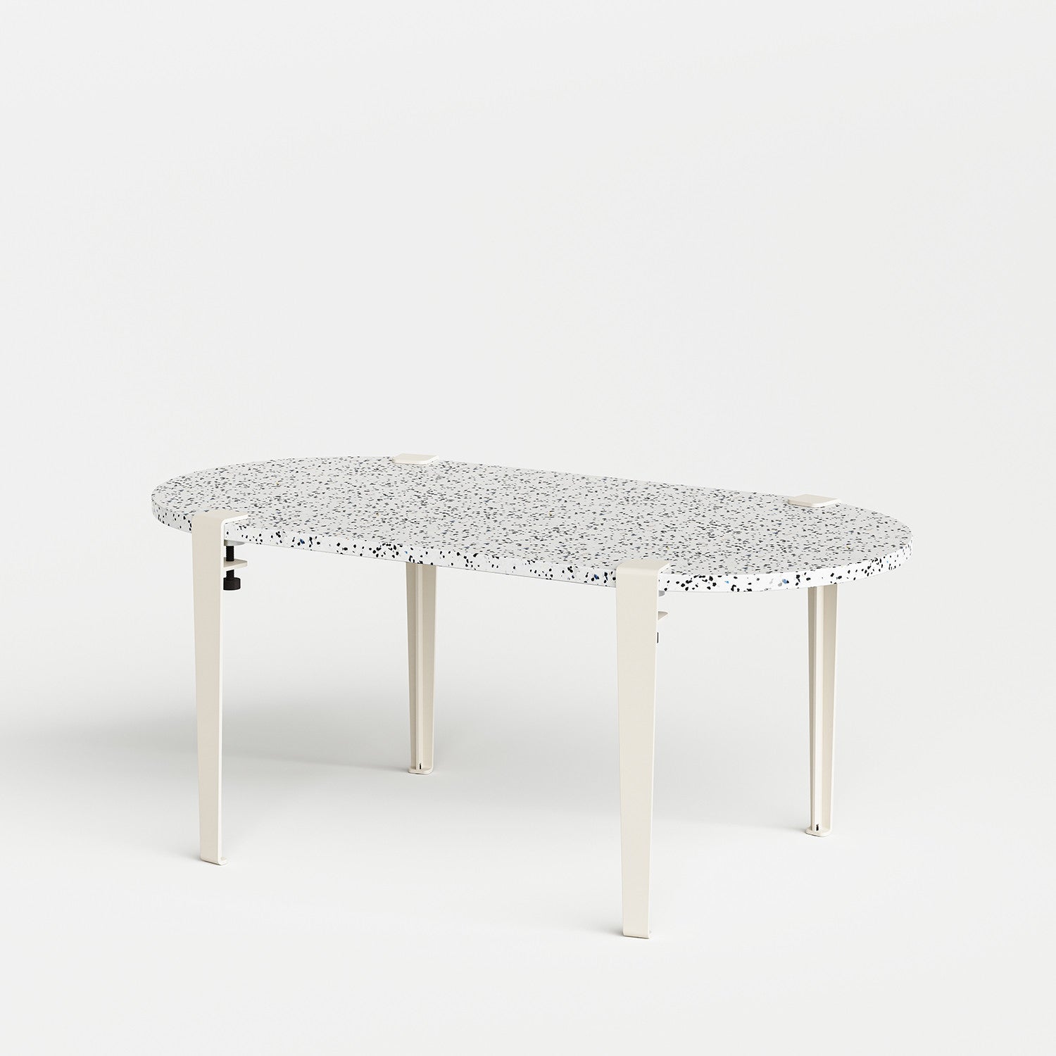 Table basse oblongue TIPTOE 100x50cm - plastique recyclé Macchiato