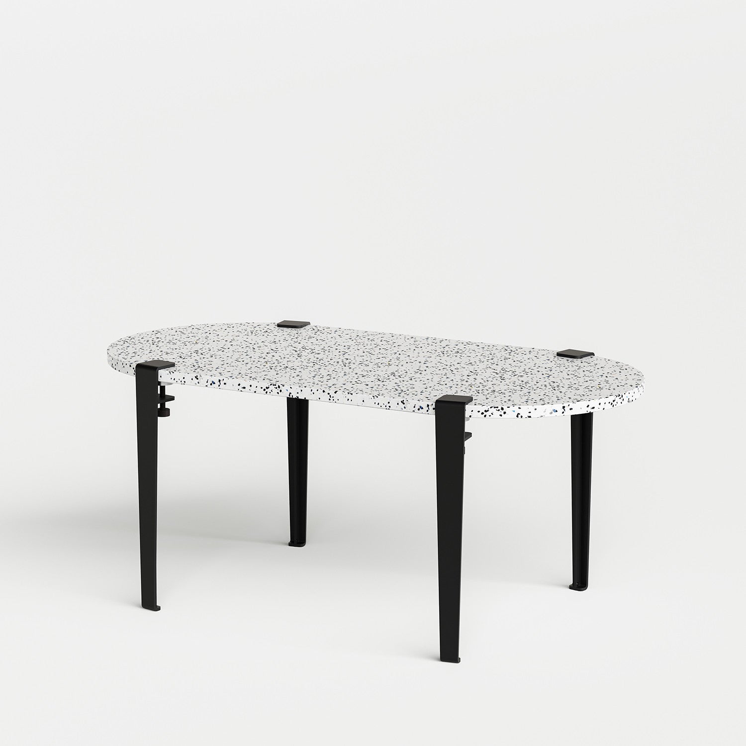 Table basse oblongue TIPTOE 100x50cm - plastique recyclé Macchiato