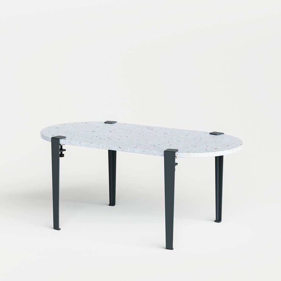 Table basse oblongue TIPTOE 100x50cm - plastique recyclé Venezia