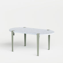 Länglicher Couchtisch TIPTOE 100x50cm - recycelter Kunststoff Venezia
