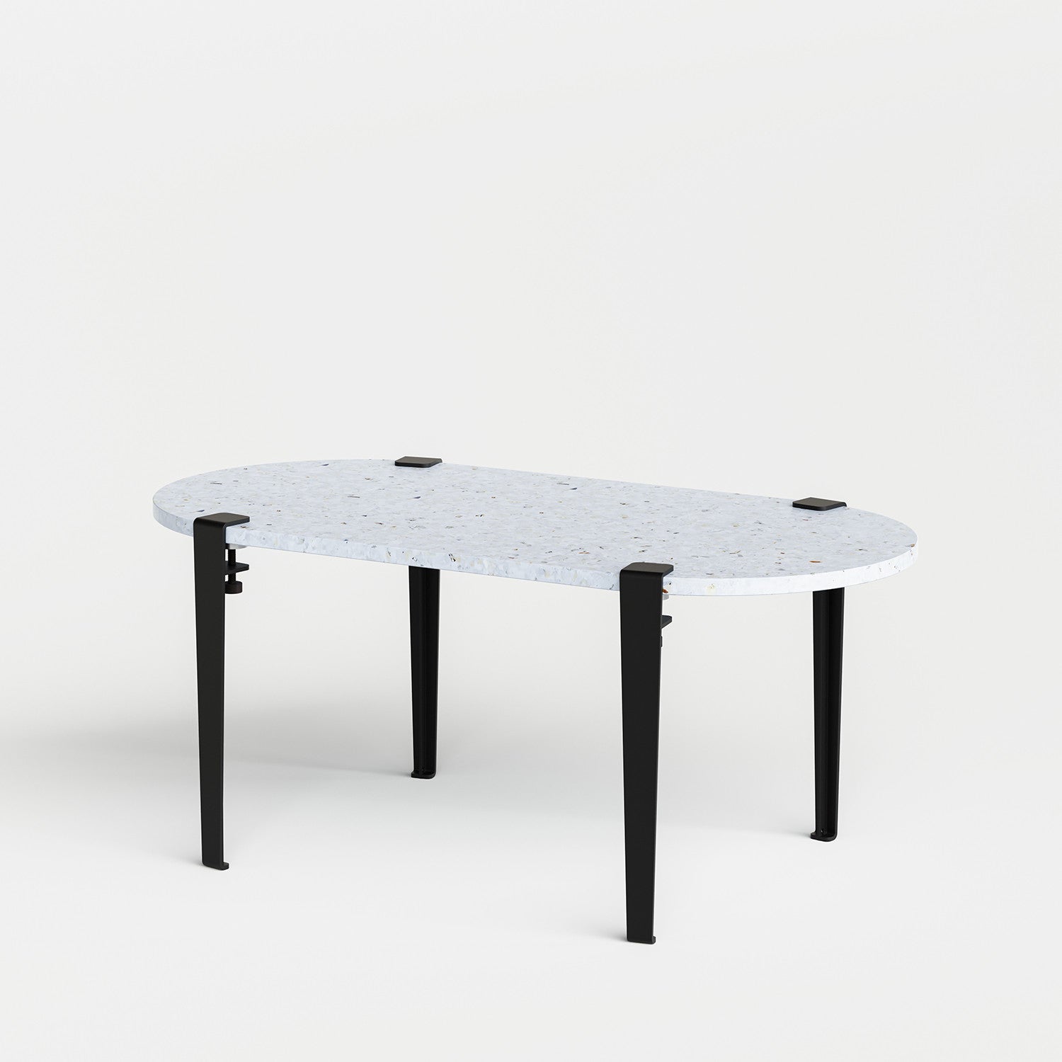 Table basse oblongue TIPTOE 100x50cm - plastique recyclé Venezia