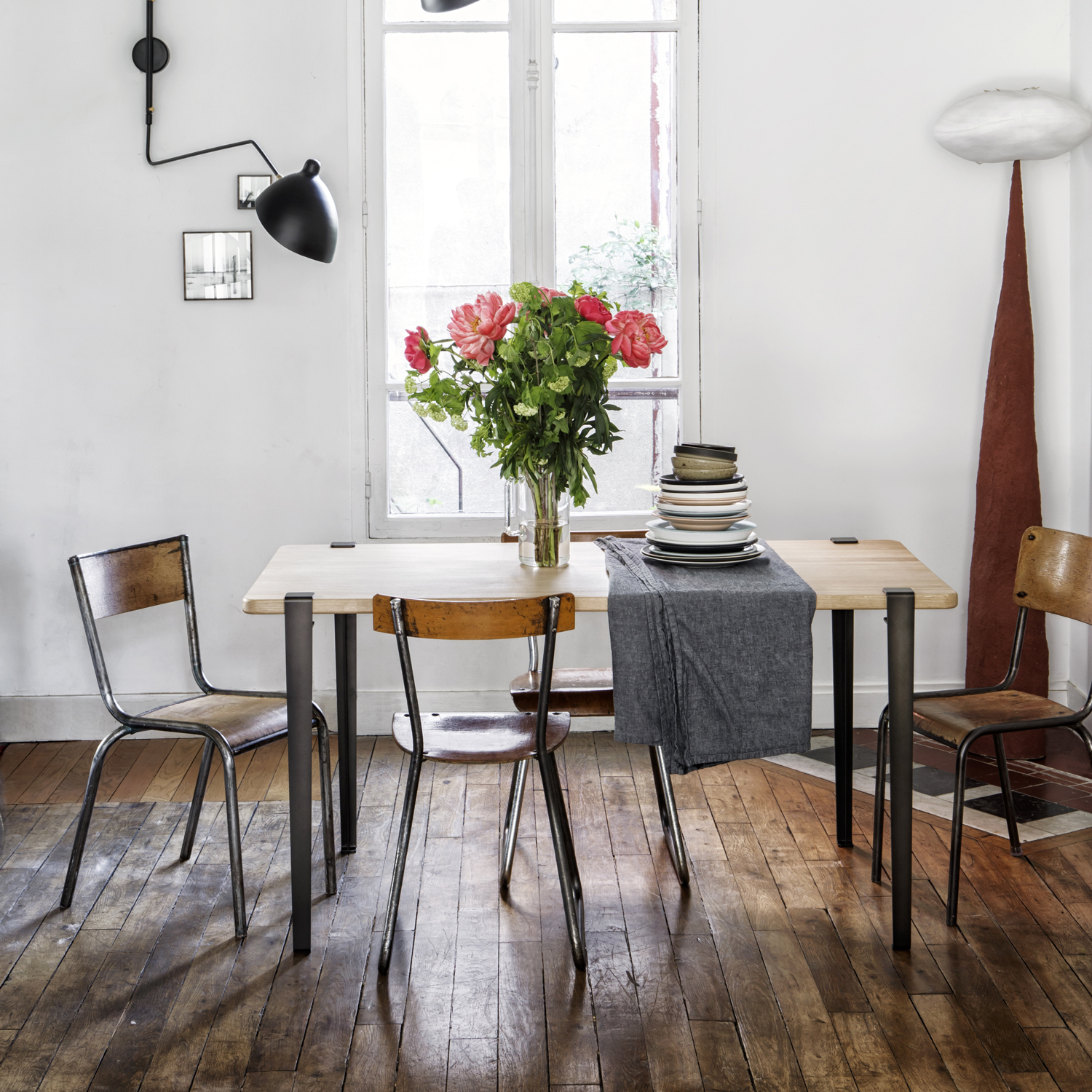 Set of 4 table legs - 75cm