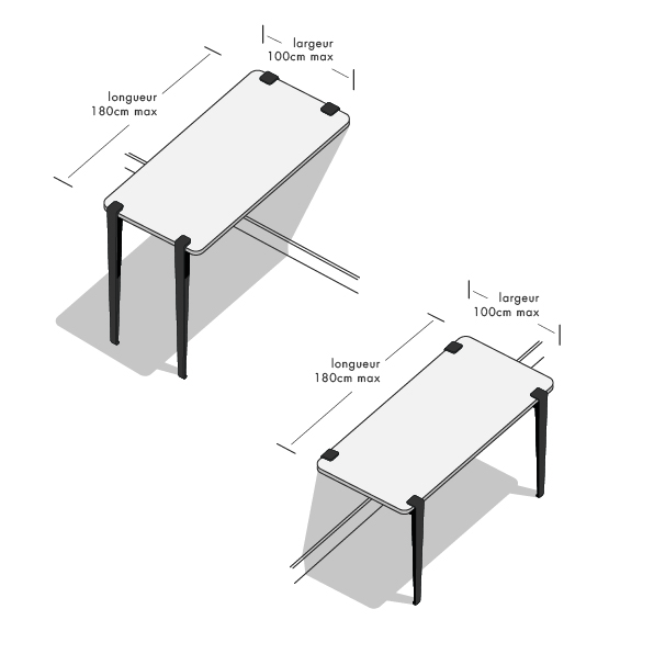 Bar table leg 110cm and wall BRACKET pack