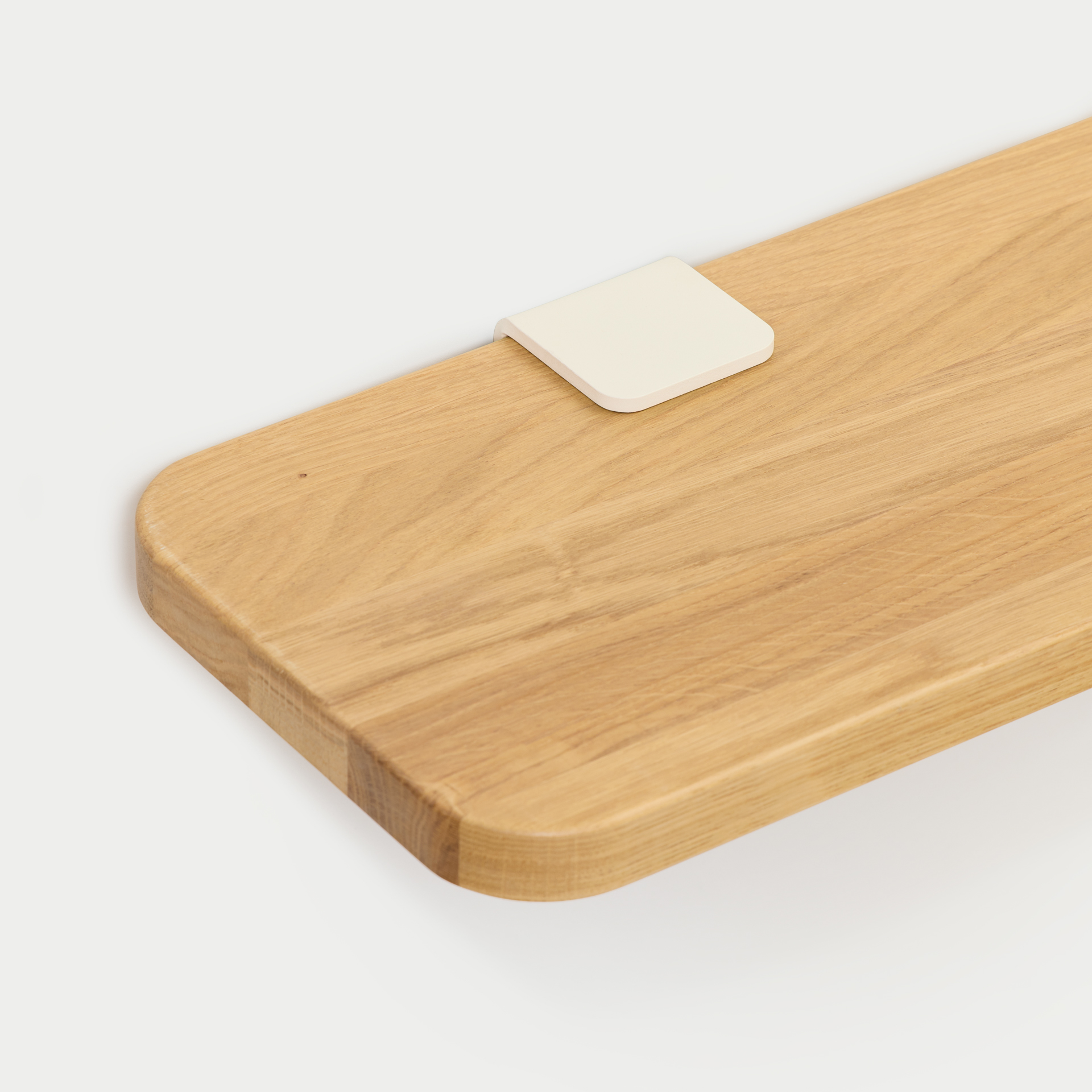 Set of 3 BRACKET wall shelves - solid oak - 60 to 150cm