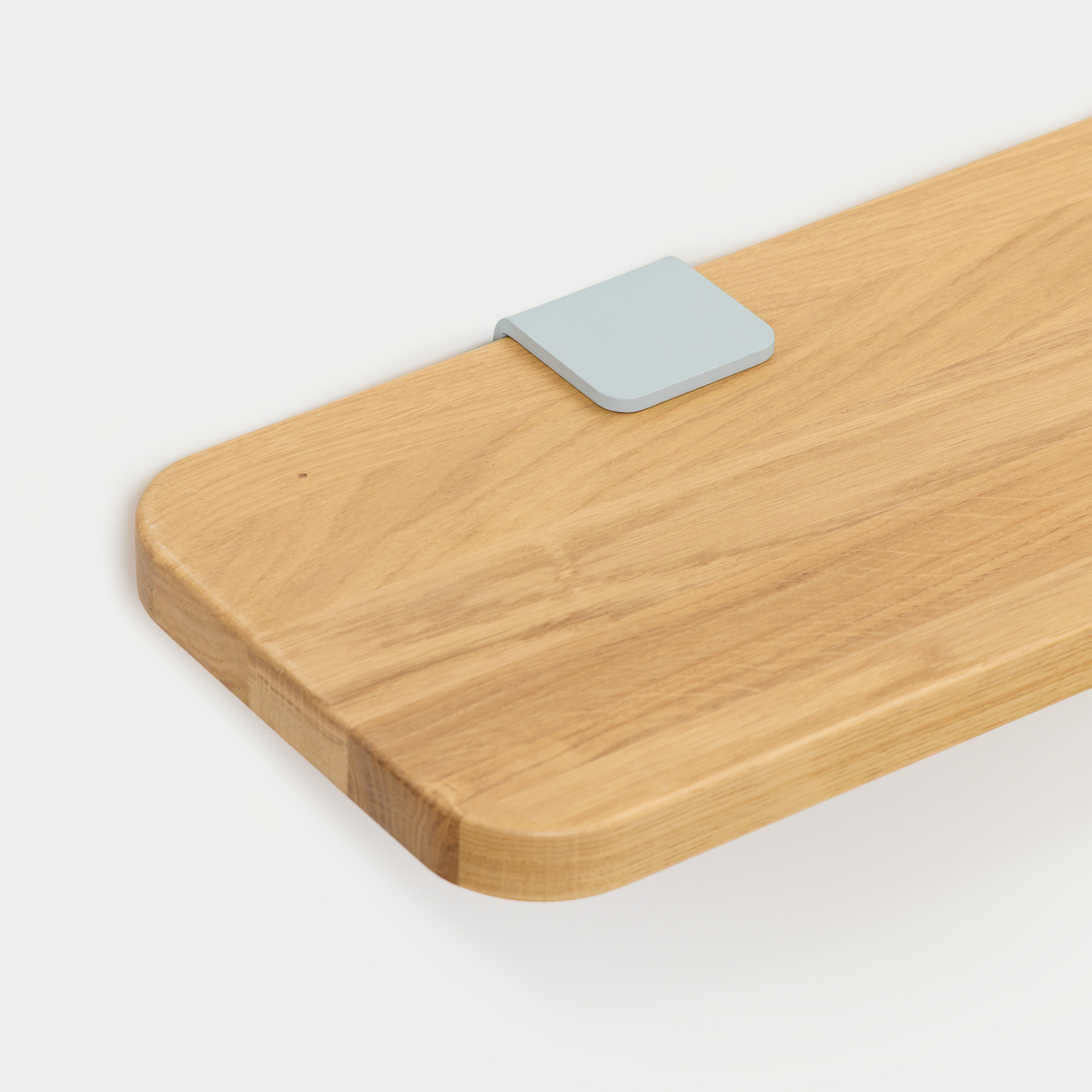 Set of 3 BRACKET wall shelves - solid oak - 60 to 150cm