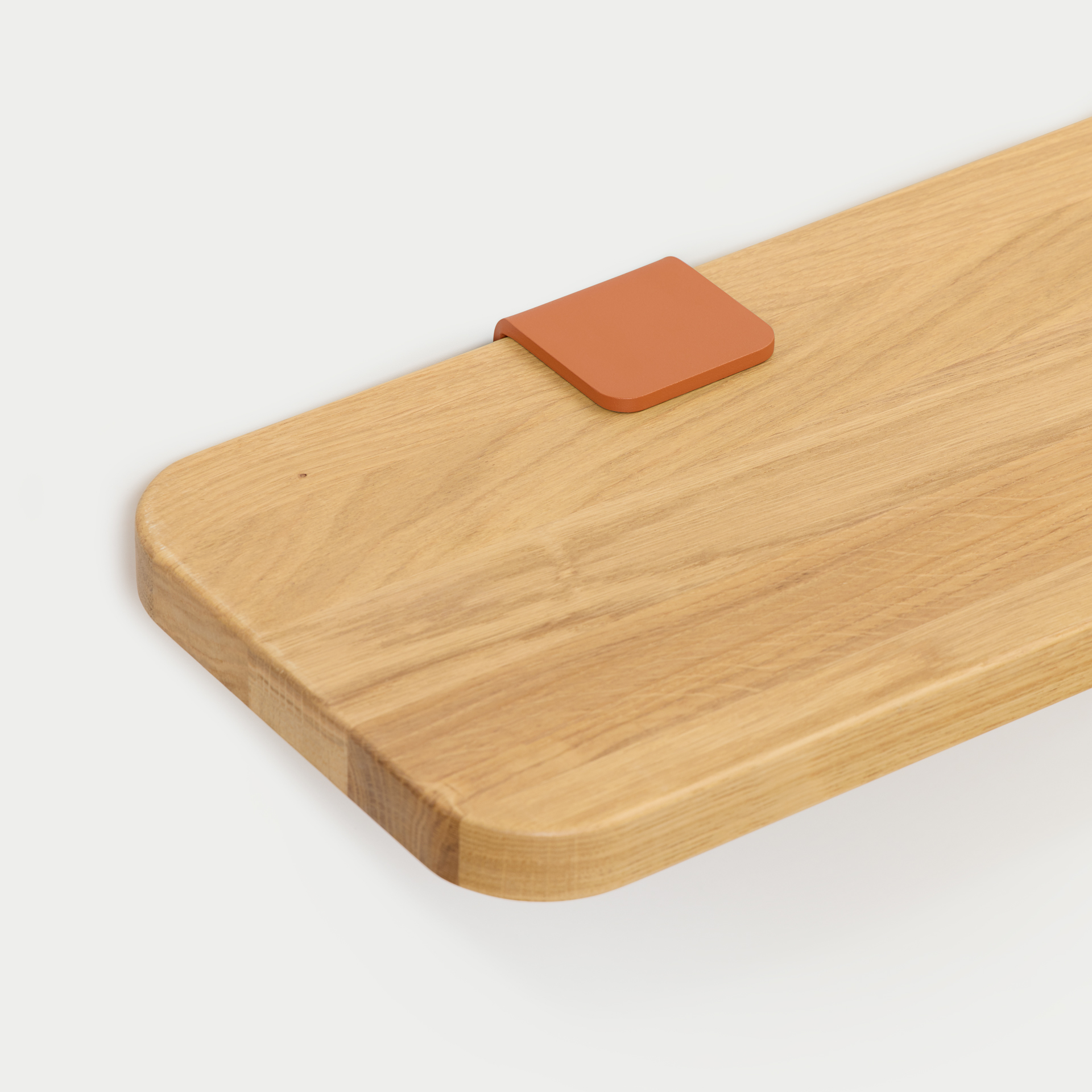 Set of 3 BRACKET wall shelves - solid oak - 60 to 150cm