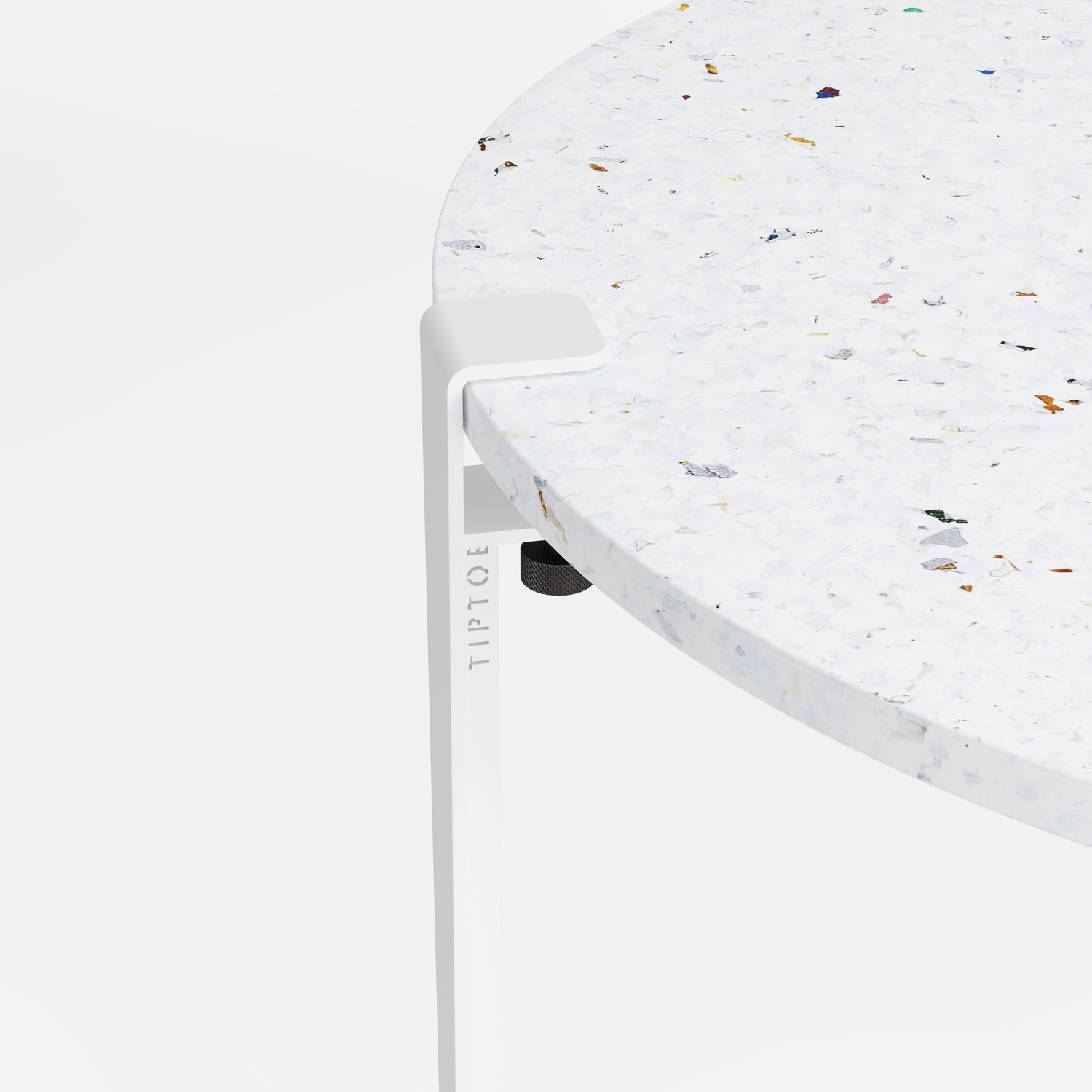 TIPTOE round coffee table Ø 80cm - Venezia recycled plastic "Imperfect"