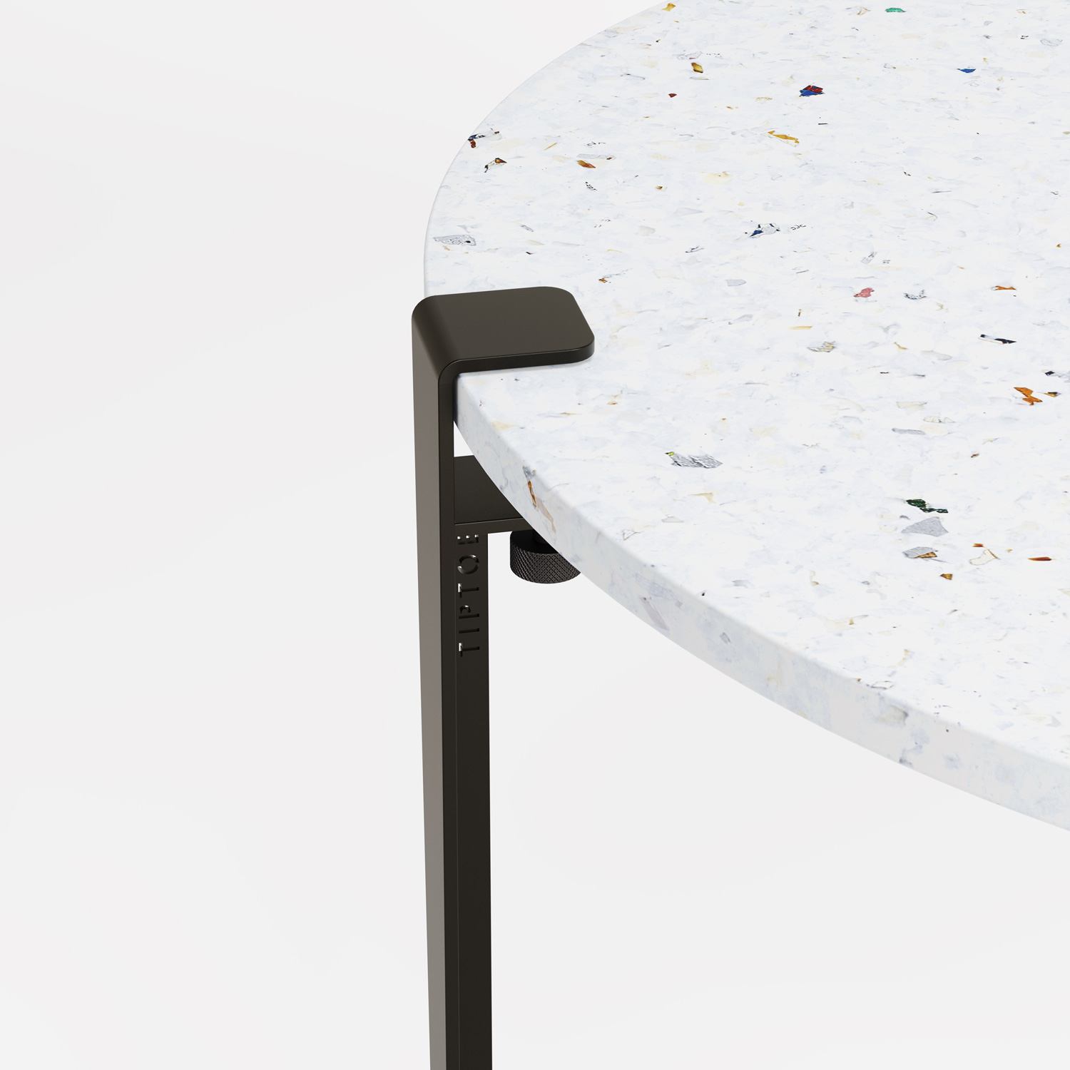 TIPTOE round coffee table Ø 80cm - Venezia recycled plastic "Imperfect"