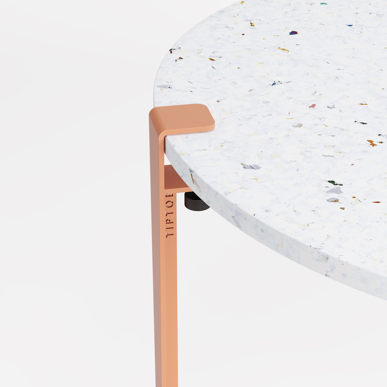 TIPTOE round coffee table Ø 80cm - Venezia recycled plastic "Imperfect"