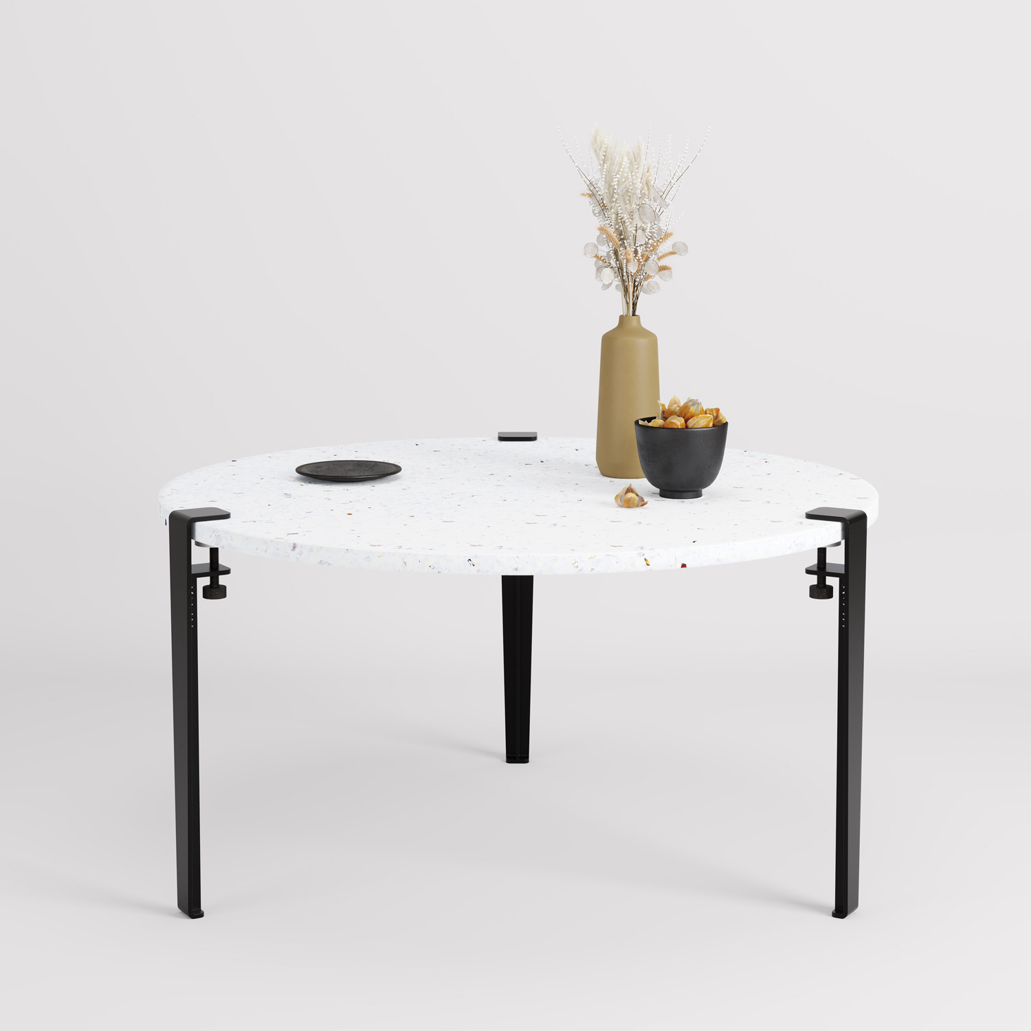 TIPTOE round coffee table Ø 80cm - Venezia recycled plastic "Imperfect"