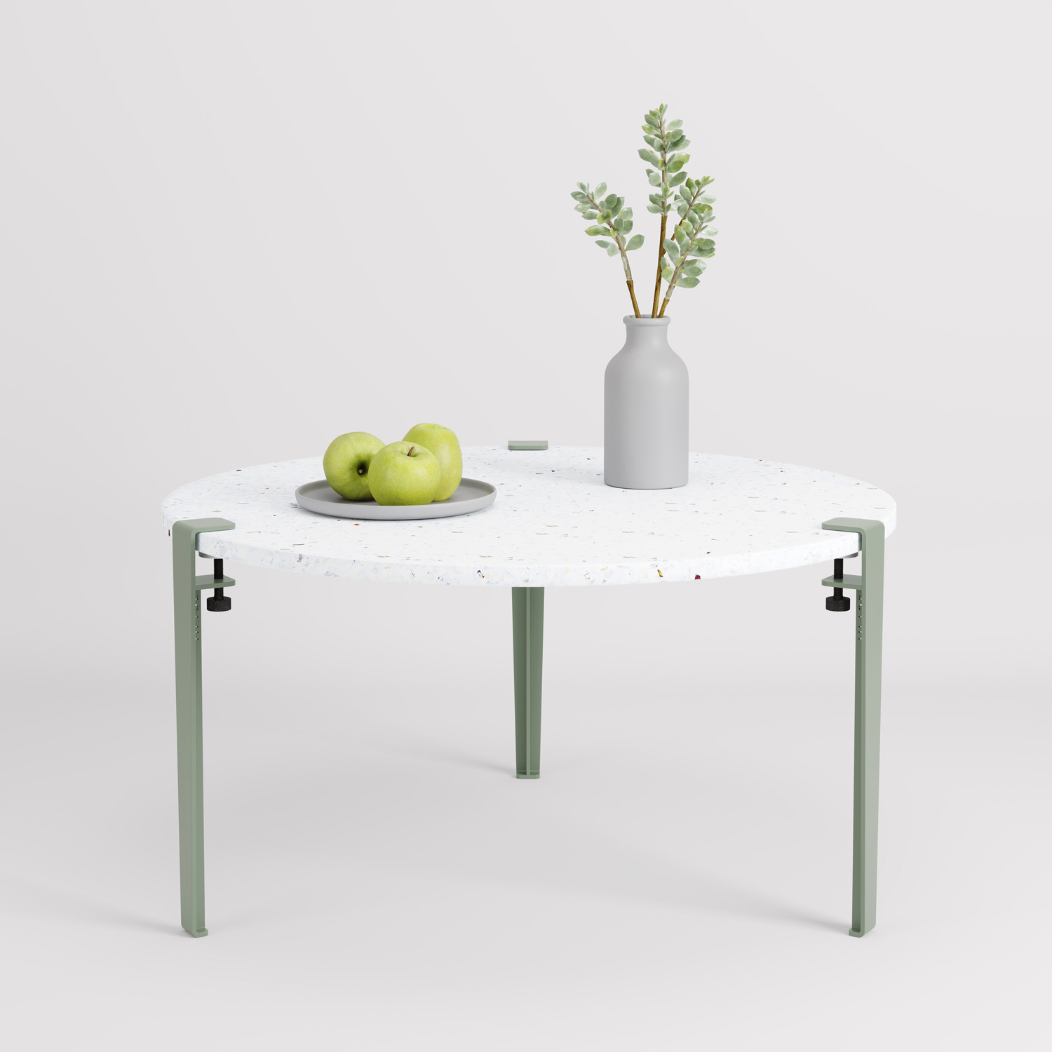 TIPTOE round coffee table Ø 80cm - Venezia recycled plastic "Imperfect"