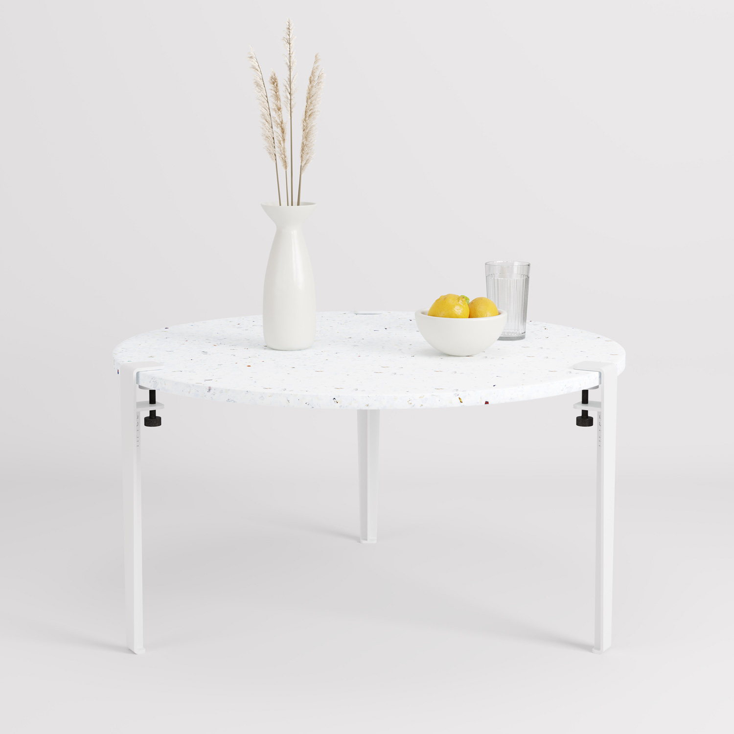 TIPTOE round coffee table Ø 80cm - Venezia recycled plastic "Imperfect"
