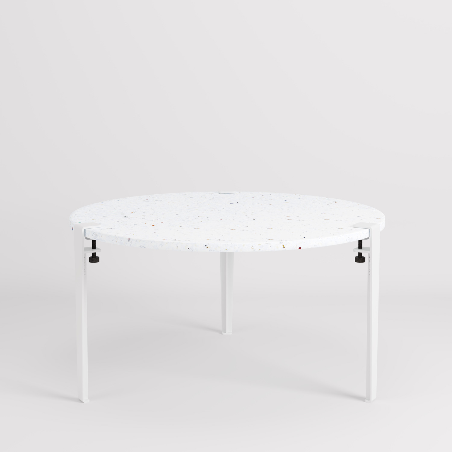 TIPTOE round coffee table Ø 80cm - Venezia recycled plastic "Imperfect"