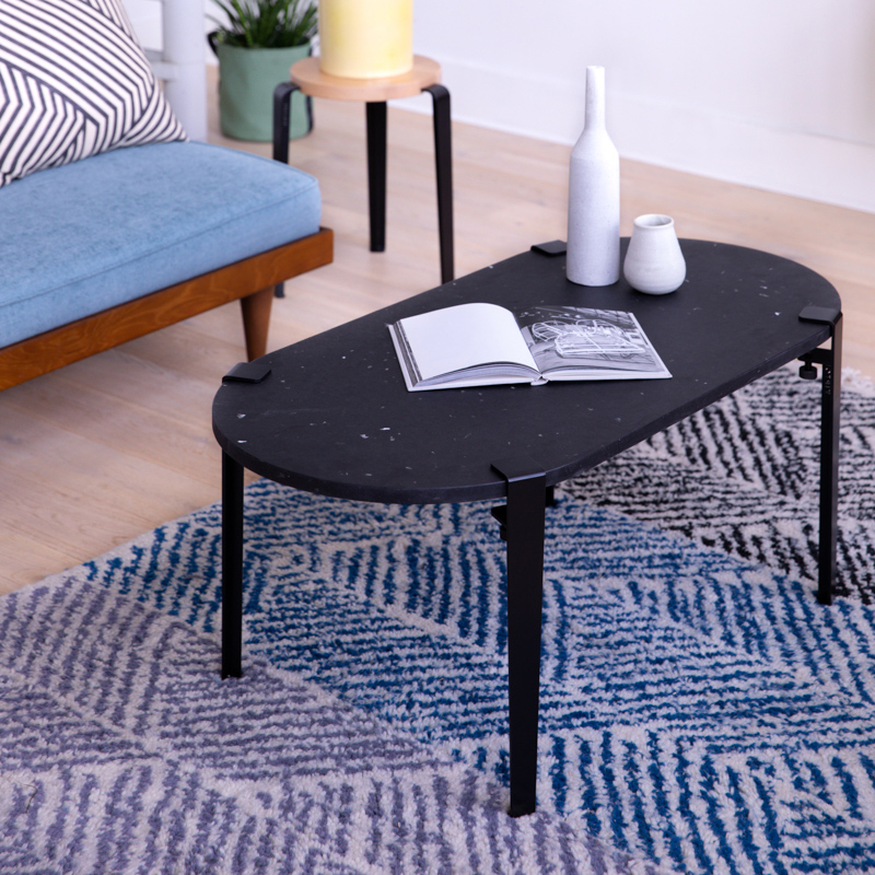 TIPTOE oblong coffee table 100x50cm - Genova recycled plastic