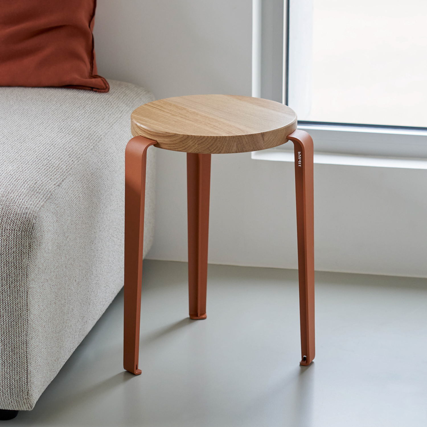 Hocker LOU - massive Eiche