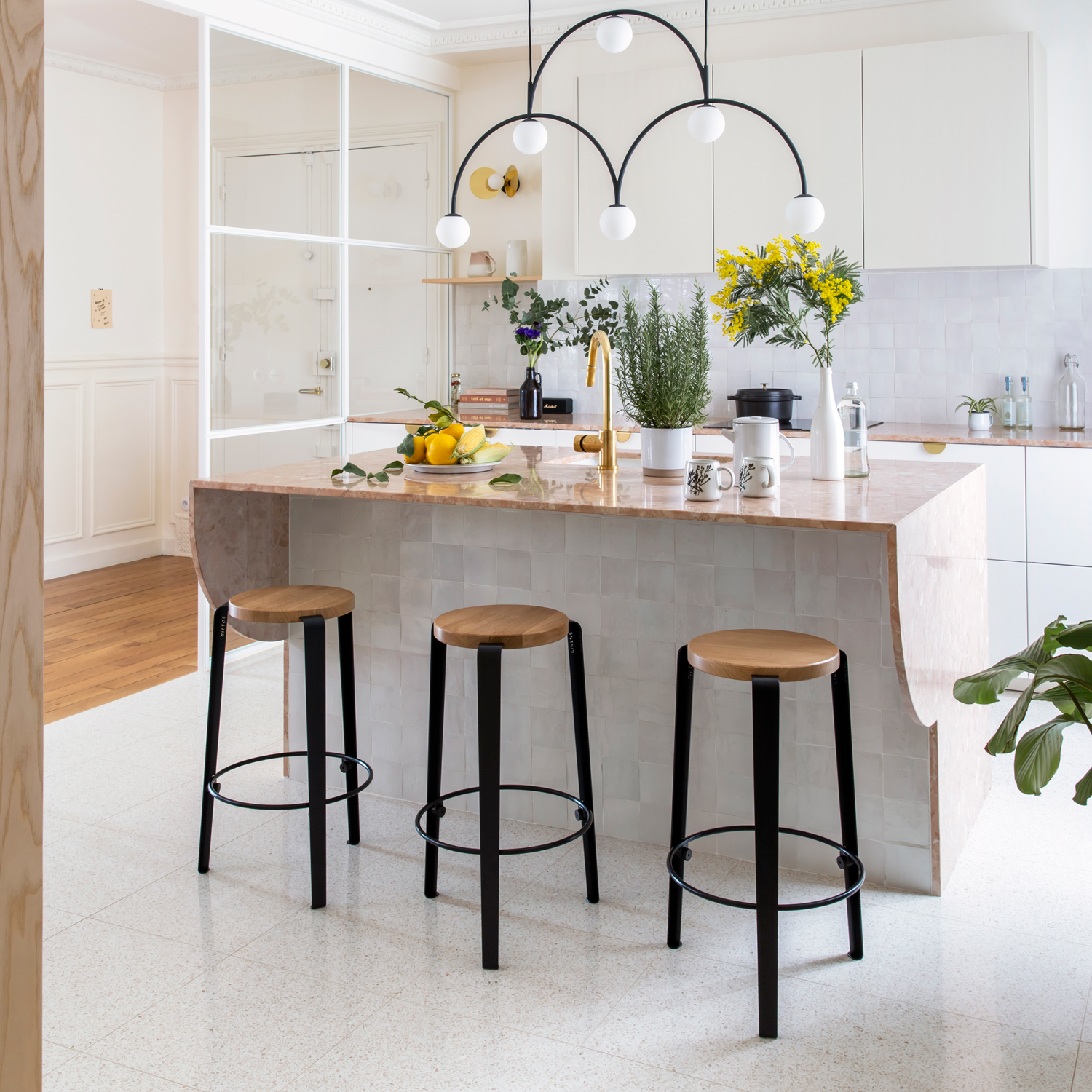 Bar stool - eco-certified wood - 66cm "Imperfect"