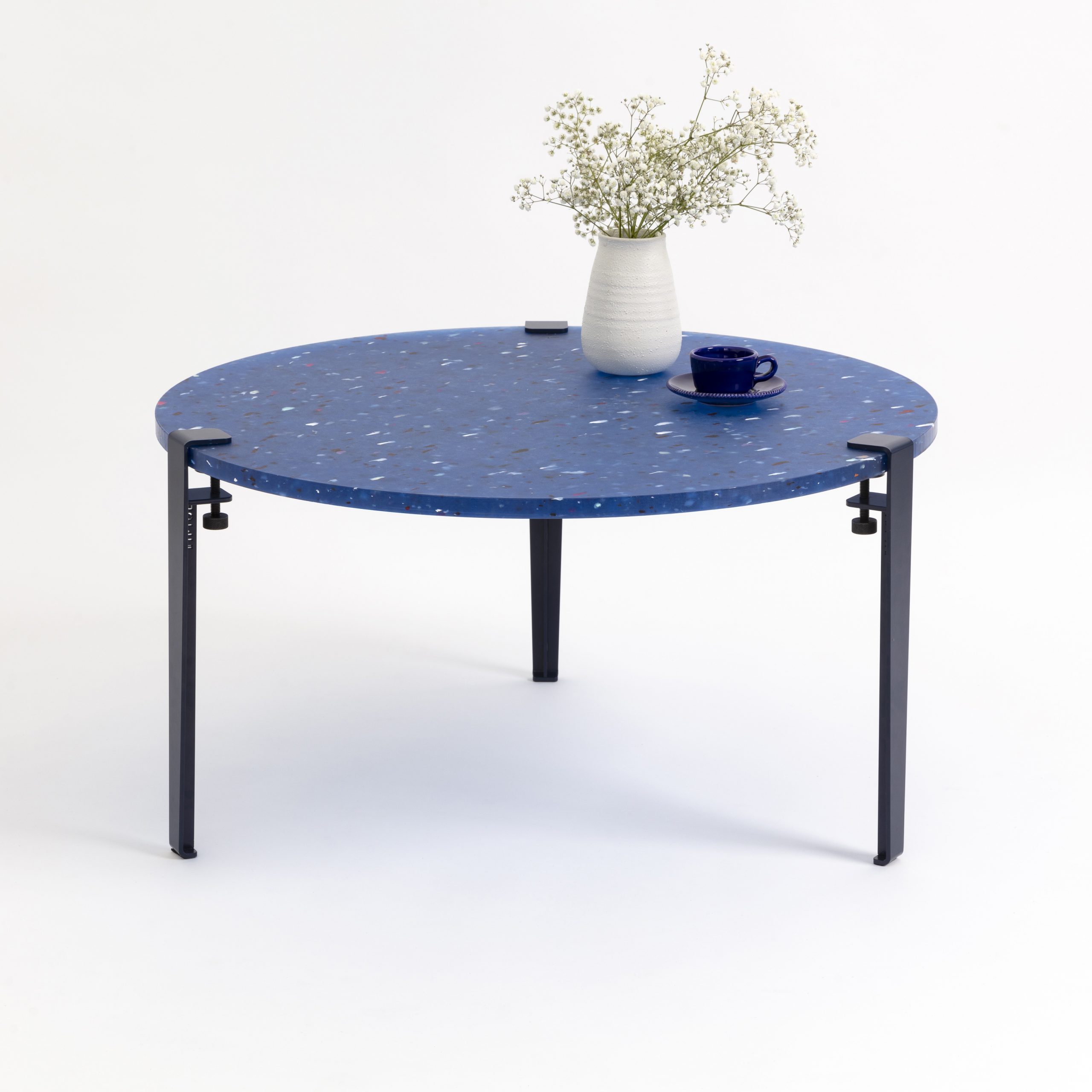 TIPTOE round coffee table Ø 80cm - Pacifico recycled plastic