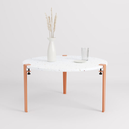TIPTOE round coffee table Ø 80cm - Venezia recycled plastic