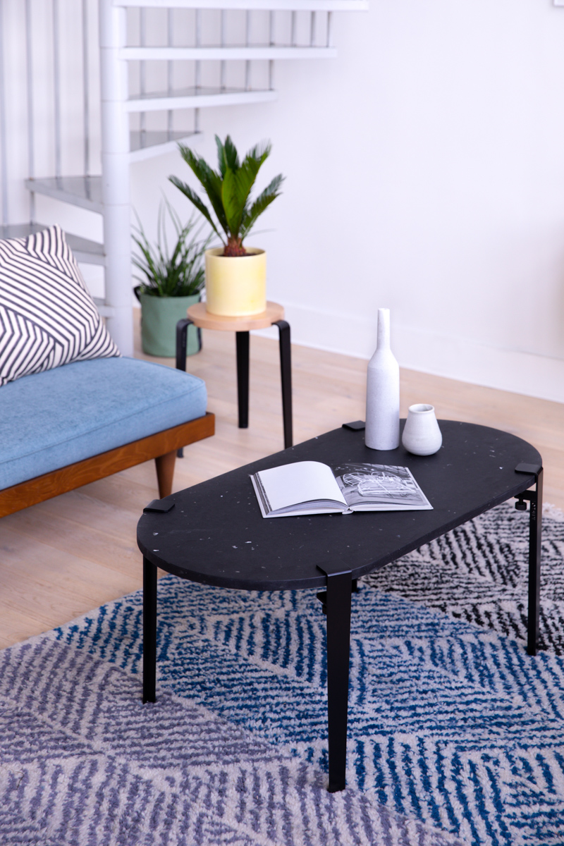 TIPTOE oblong coffee table 100x50cm - Genova recycled plastic