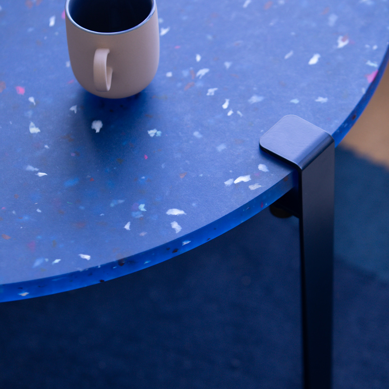 TIPTOE round coffee table Ø 80cm - Pacifico recycled plastic